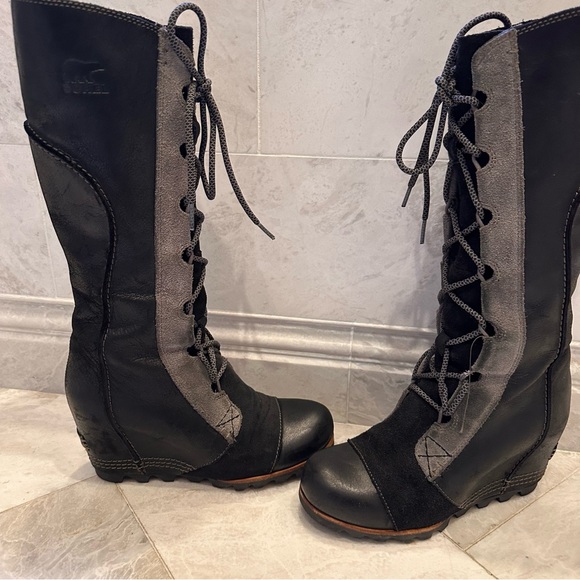 Sorel Cate the Great Knee High Wedge Lace Up Boot - Picture 11 of 14